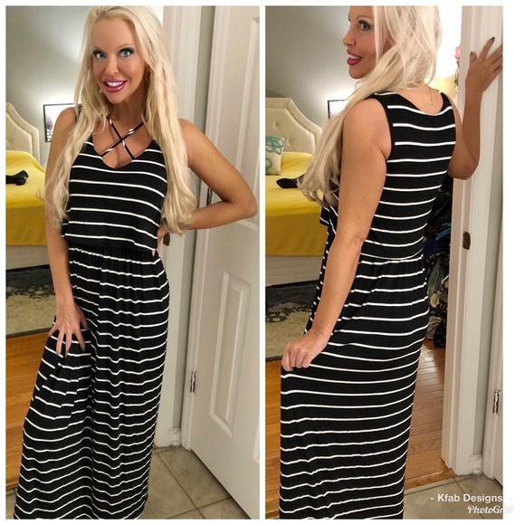 ❤️Stunning Super Soft Criss Cross Front Maxi Dress - Picture 3 of 3